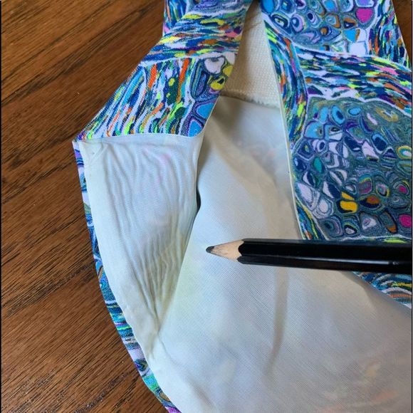 Vintage Continental Necktie Blue Kaleidoscope Inspired Van Gogh Print - Picture 5 of 11